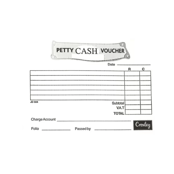 Croxley Petty Cash Voucher Pad Printed 148mm x 105mm 36 pages