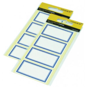 TOWER Blue Border Labels - 24 Pack